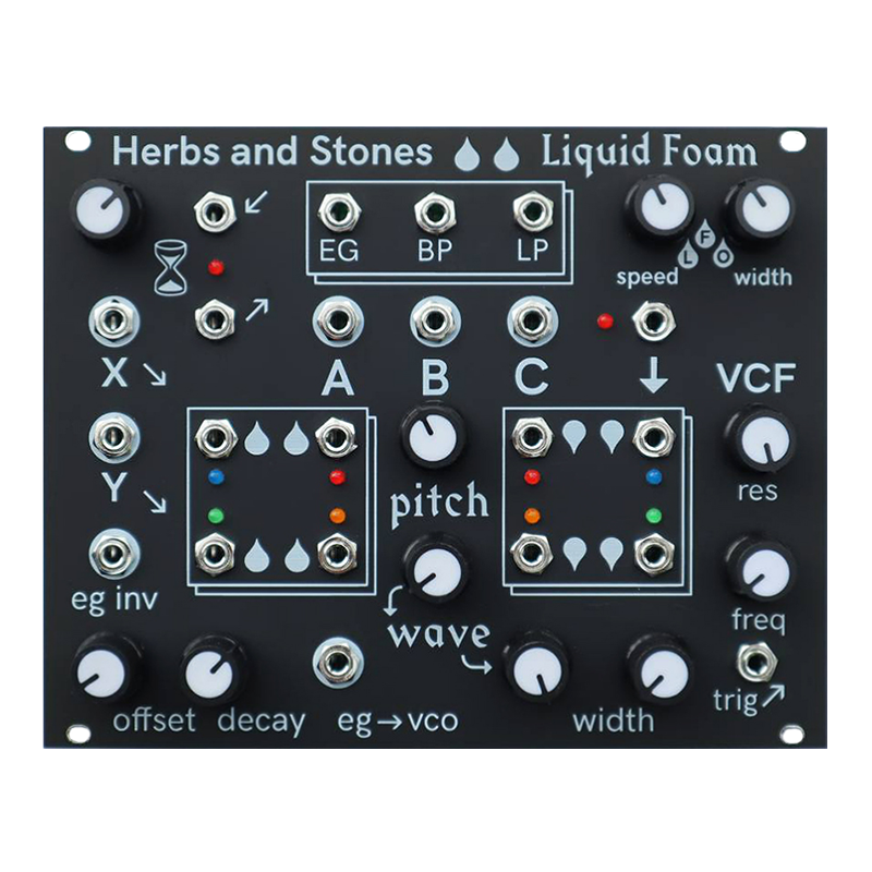 Herbs and Stones Liquid Foam Synth and Sequencer Module (Eurorack Version)